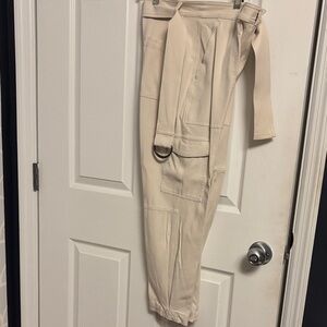 Banana Republic Beige Ankle Cargo Pants